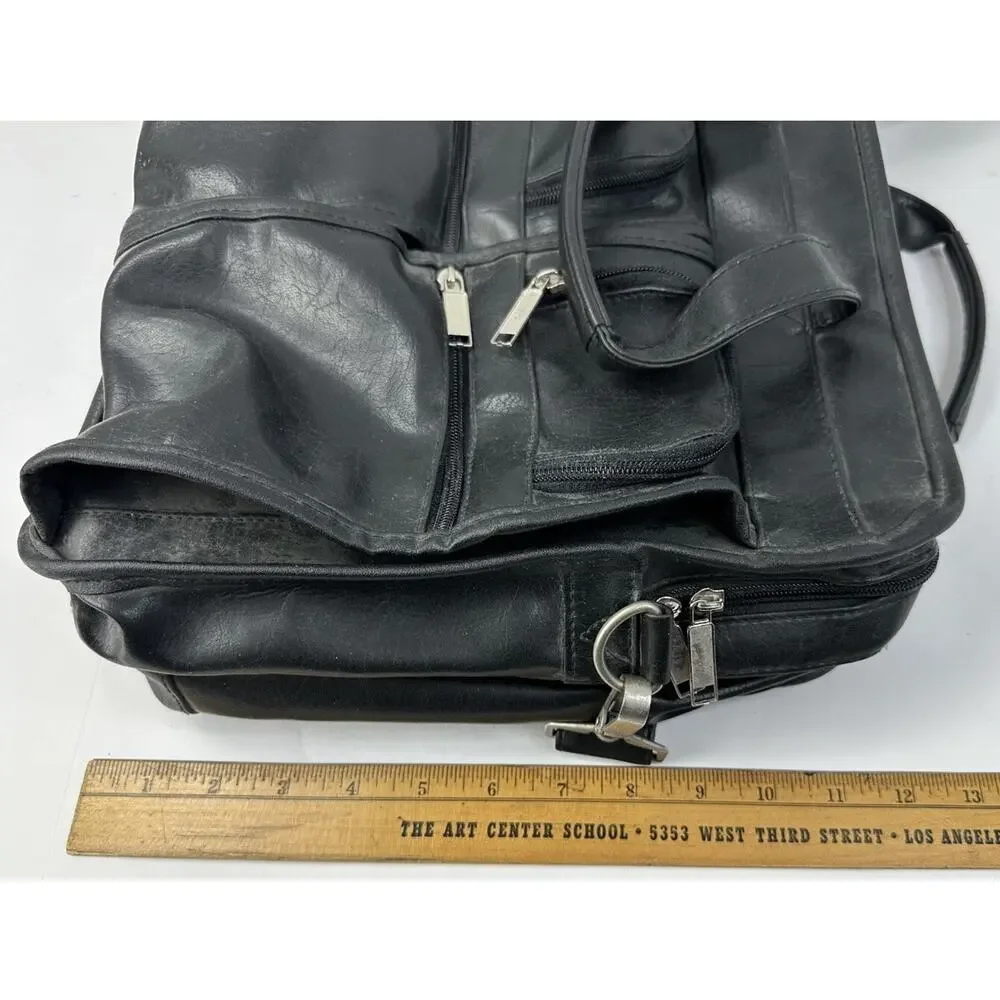 LOUIS RUKEYSER’S WALL STREET CLUB Expandable Satchel Messenger Bag *READ*
